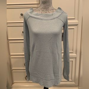 NWT Free People Boat Neck / Off-the-Should Waffle Knit Sweater